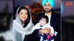 Harbhajan Singh and Geeta Basra with daughter