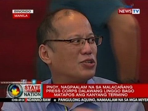 SONA: PNoy, nagpaalam na sa Malacañang Press Corps 2 linggo bago matapos ang kanyang termino