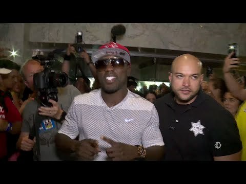 Floyd Mayweather vs. Andre Berto full video-Berto MGM grand arrival video