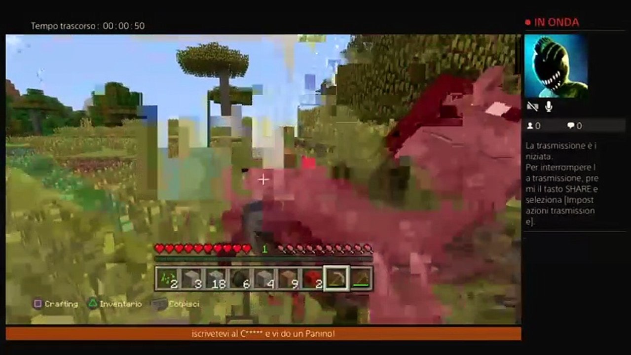 MINECRAFT   IN LIVE!   |  PS4  W/ Cristian e Passi754! (45)