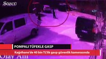 Pompalı tüfekle gasp kamerada