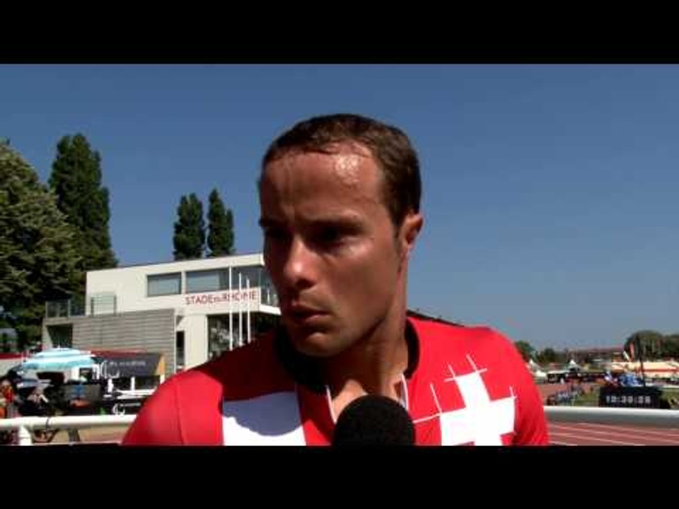 Interview: Marcel Hug - men's 400m T54 semi-final - 2013 IPC AthleticsWorld Championships