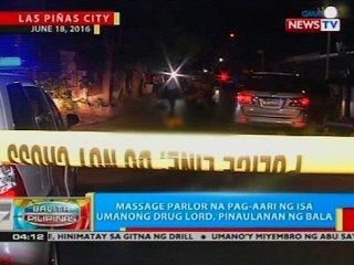 Massage parlor na pag-aari ng isa umanong drug lord, pinaulanan ng bala