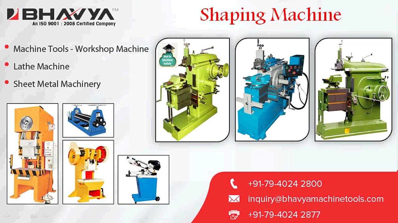 Shaping Machine Manufacturer & Exporter - www.bhavyamachinetools.com