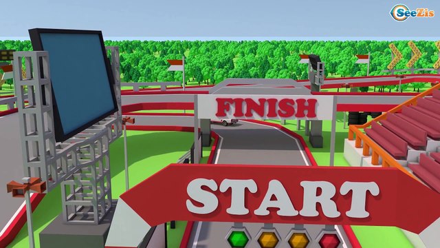 Ambulans, İtfaiye kamyonu ve Polis arabası - Çoçuk çizgi filmleri - Akıllı Arabalar