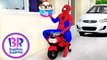 Spiderman BASKIN ROBBINS Drive Thru Prank! w/ Joker Hulk SpiderBaby Movie Kids Toys in Rea