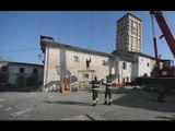Cascia (PG) - Terremoto, conclusi lavori per campanile chiesa S.Ippolito (13.04.17)