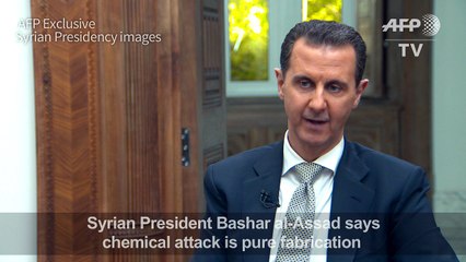 Syria's Assad says chemical attack is pure fabrication
