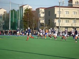 高校ラグビー　大阪朝鮮高級学校　対　黄金選抜　権裕人の突進もあり