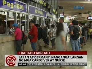 24 Oras: Japan at Germany, nangangailangan ng mga caregiver at nurse
