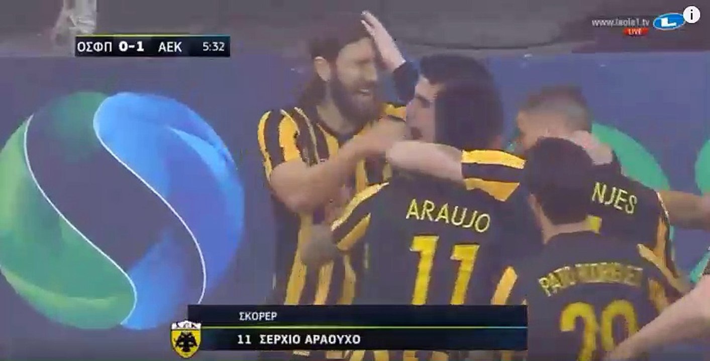 Sergio Araujo Amazing Goal HD - Olympiacos 0-1 AEK 13.04.2017 - video  Dailymotion