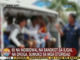 UB: 65 indibidwal na sangkot sa iligal na droga, sumuko sa mga otoridad sa Ormoc City