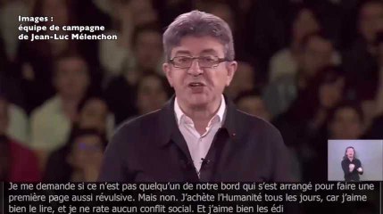 Jean-Luc Mélenchon réagit à la une des Echos du mardi 11 avril