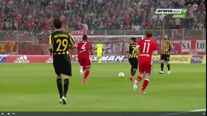 Κοκορομαχίες και Κίτρινες κάρτες σε Μάνταλο και Ρομάο - Ολυμπιακός - ΑΕΚ 1-1  13.04.2017 (HD)