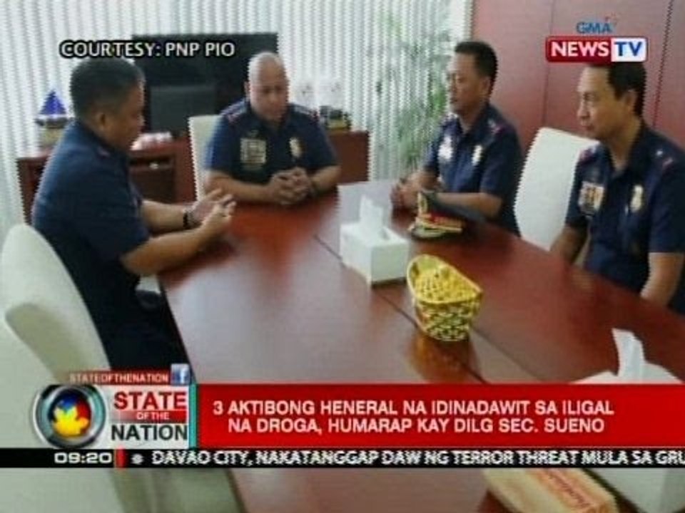 SONA: 3 aktibong heneral na idinadawit sa iligal na droga, humarap kay DILG Sec. Sueno