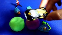 9 Playdoh Surprise EGGS Angry Birds Toys , Car