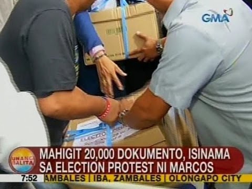 UB: Mahigit 20,000 dokumento, isinama sa eletion protest ni Marcos