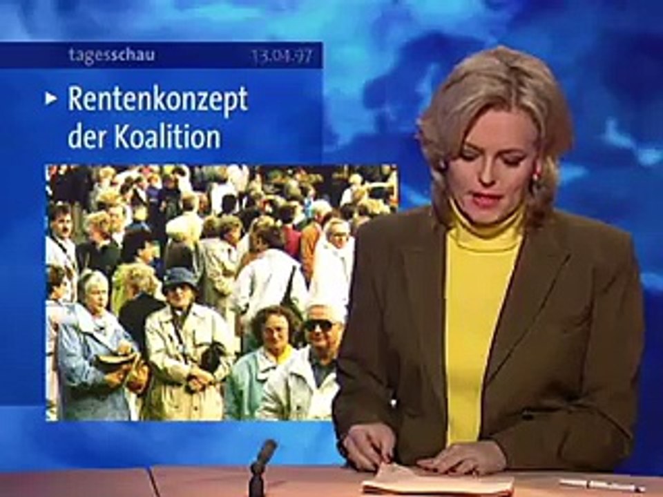 Tagesschau | 13. April 1997 20:00 Uhr (mit Eva Hermann) | Das Erste