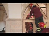 Todiano di Preci (PG) - Terremoto, lavori per chiesa San Montano (13.04.17)