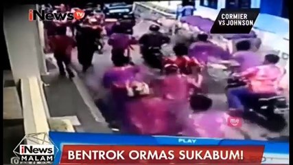 Bentrokan Ormas di Sukabumi Terekam CCTV Warga