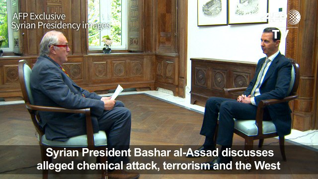Syria's Assad discusses alleged chemical attack and terrorism