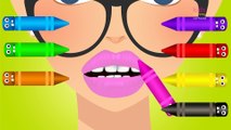 Learn Colors with Lipstick Crazy Crayons for Kids Children Toddlers - Learning Funny Baby Play Video