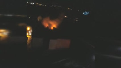 100 İşçinin Kaldığı Lojman Alev Alev Yandı