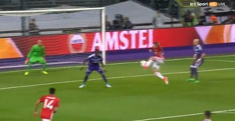 Henrik Mkhitaryan 100% Chance HD - Anderlecht 0-1 Manchester United - 13.04.2017