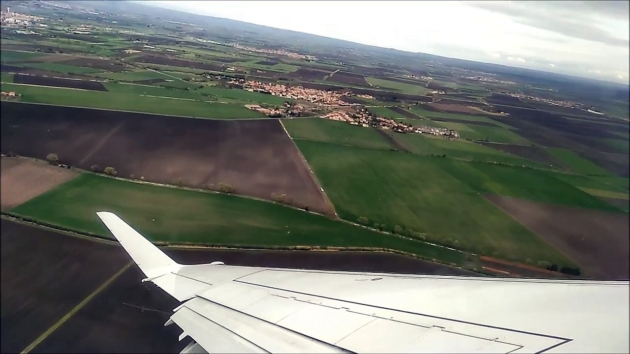 Clermont Ferrand France - View from the Sky   Take off from Clermont Airport   Air France by HOP