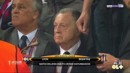 OL-Besiktas : Visage fermé, Jean Michel Aulas est installé au virage sud !