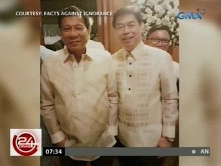24 Oras: Litrato nina Pres. Duterte at ng umano'y drug lord na si Peter Lim, kumakalat sa internet