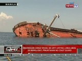QRT: Indonesian cargo vessel na unti-unting lumulubog sa Manila Bay, pinuntahan ng coast guard