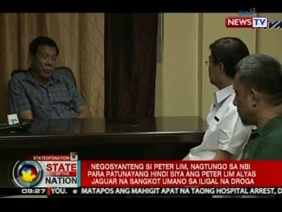 SONA: Peter Lim, nagtungo sa NBI para patunayanh hindi siya ang Peter Lim alyas Jaguar