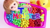 Baby Doll Bath Time Learn Colors M&Ms Nursery Rhymes Finger Song Peppa Pig Color Song-1mvHPWLuq5Q