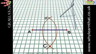 How to draw to perpendicular bisector of a line