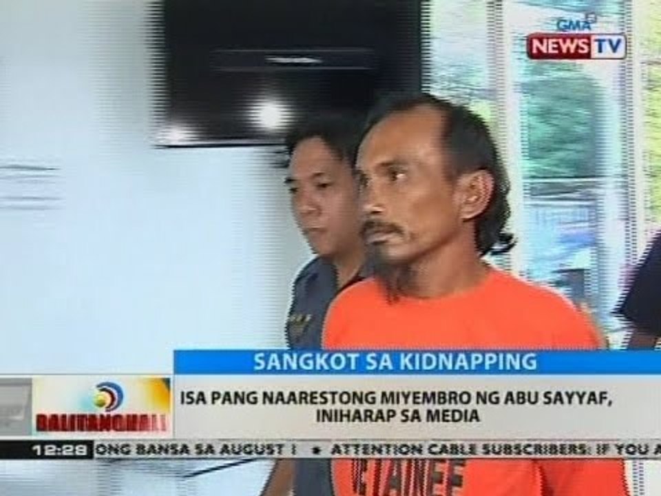 BT: Isa pang naarestong miyembro ng Abu Sayyaf, iniharap sa media