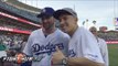 Gennady Golovkin throws out 1st pitch at Dodgers game- Bro's out with Adrian Gonzalez