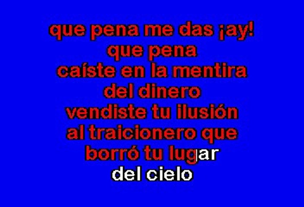 Marco Antonio Solis Que Pena Me Das (Karaoke) Vídeo Dailymotion