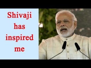 PM Modi in Mumbai : Shivaji's struggle has inspired me, Watch Video | Oneindia News