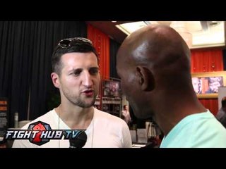 Bernard Hopkins confronts Carl Froch- I wish you all the best, but not if you fight me!