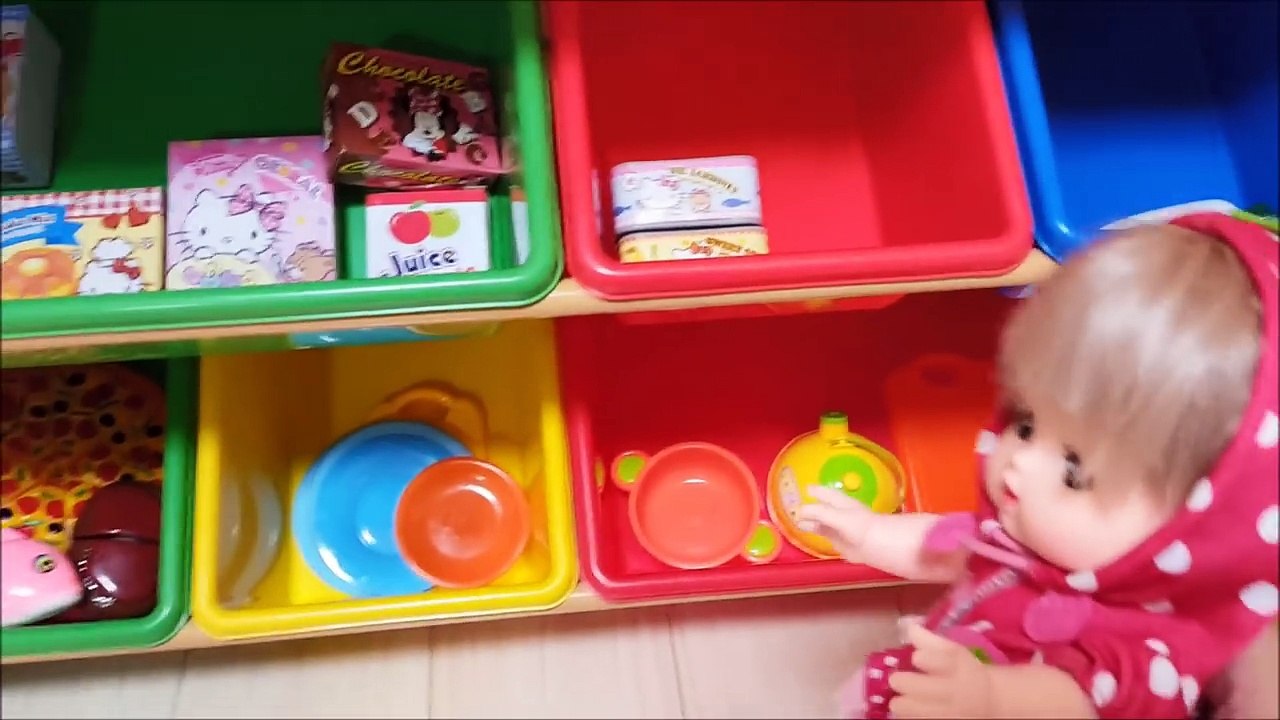 メルちゃんショッピングカートにのってお手伝い！お買い物ごっこ！ ❤ 子供向け 人形 おもちゃ...