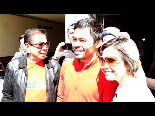 Fans mob Manny Pacquiao and his SUV as he leaves to Las Vegas- CAMP CLOSED!