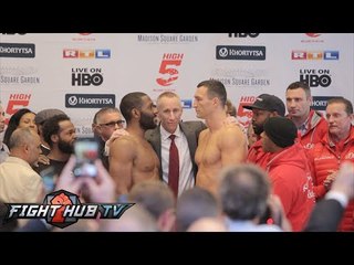 Wladimir Klitschko vs. Bryant Jennings full video- Full weigh in + face off