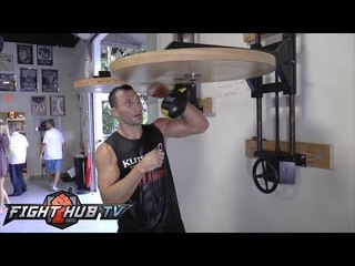 Watch Wladimir Klitschko shadow box & hit the speed bag ahead of Bryant Jennings fight
