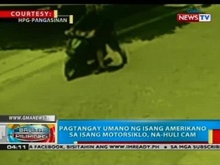 Pagpatangay umano ng isang amerikano sa isang motorsiklo, na-huli cam