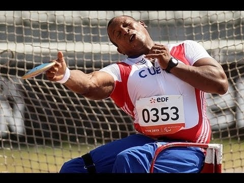 Athletics - Leonardo Diaz - men's discus throw F54/55/56 final - 2013 IPC Athletics World C...