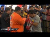 Floyd Mayweather vs. Manny Pacquiao full video-Pacquiao full media workout