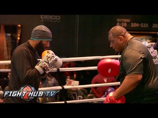 Danny Garcia vs. Lamont Peterson full video- Peterson open workout