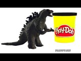 GODZILLA BACK TO SCHOOL T-Rex Godzilla Dinosaur Play Doh Stop Motion Animation Dinosaurs Cartoon
