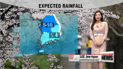 Rainy Friday in central region brings slight chill to Korea